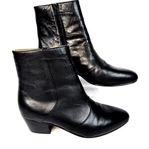 Giorgio Brutini Ankle Boots Zip Up Black Smooth Leather Men’s Size 9.5